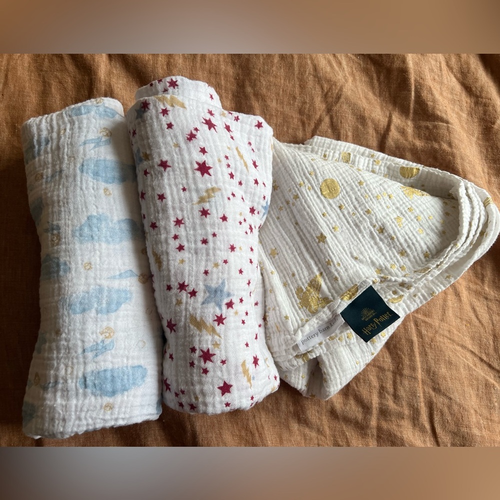 Pottery Barn Kids Harry Potter Swaddles, set of 3